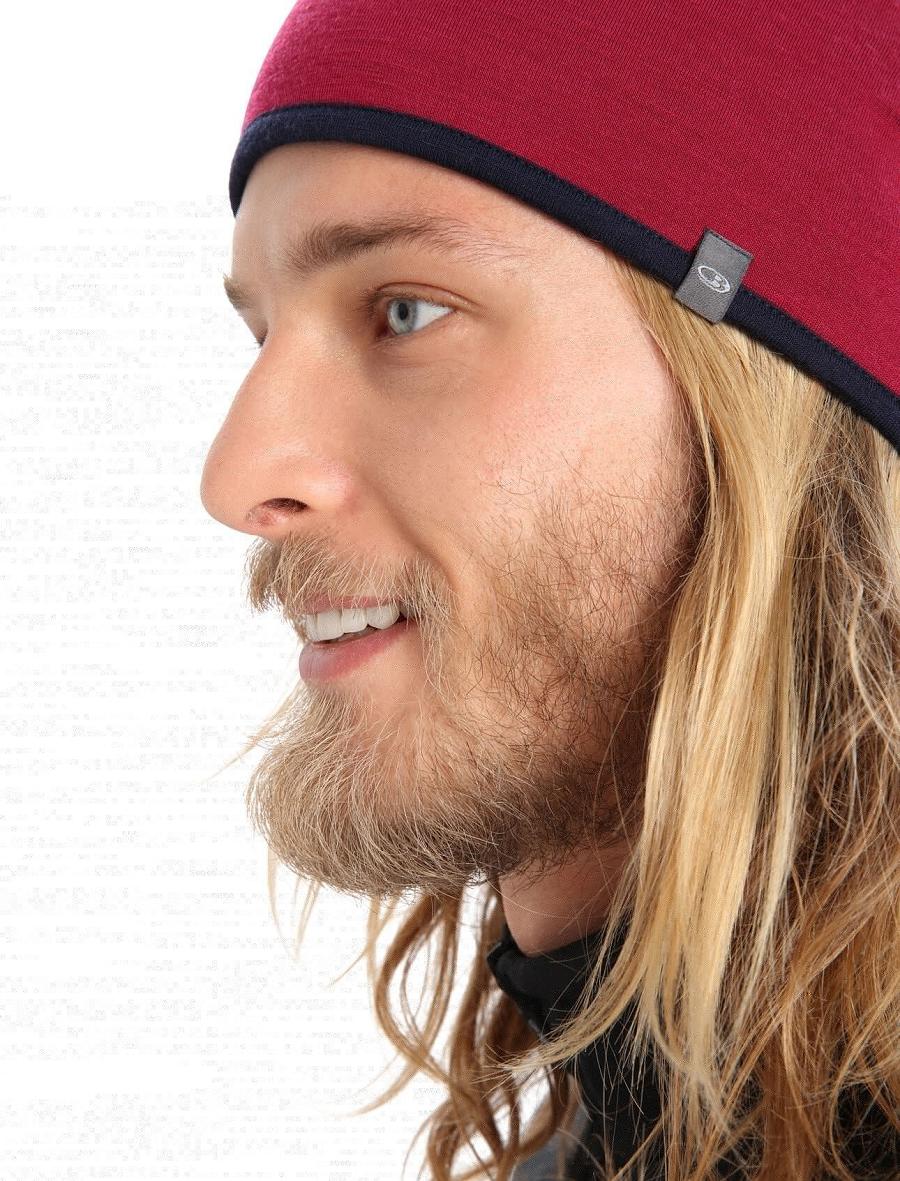 Chapeaux Icebreaker Unisex Merino Pocket Beanie Homme Rose Bleu Marine | FR 1103TCEV